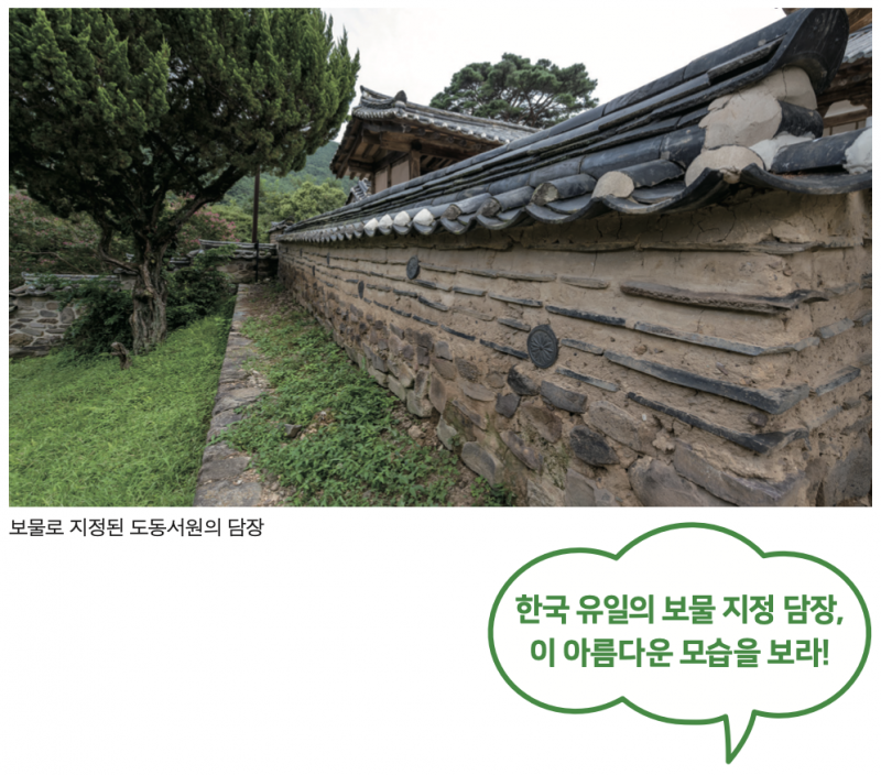 한국 유일의 보물 지정 담장, 이 아름다운 모습을 보라!