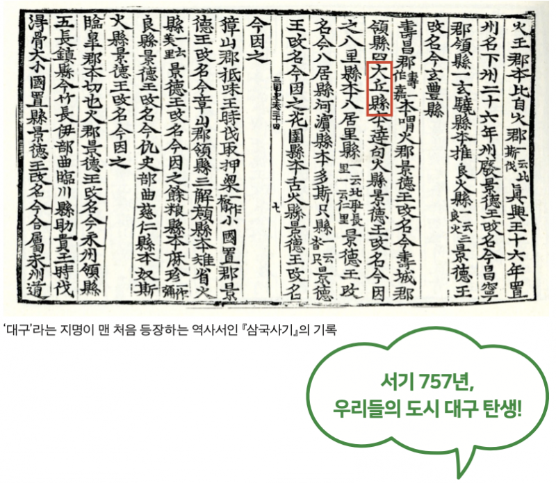 서기 757년, 우리들의 도시 대구 탄생!